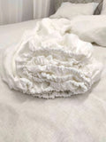 SALE!!! Stonewashed Linen Fitted Sheet, Natural Fabric Bedding, Custom Size