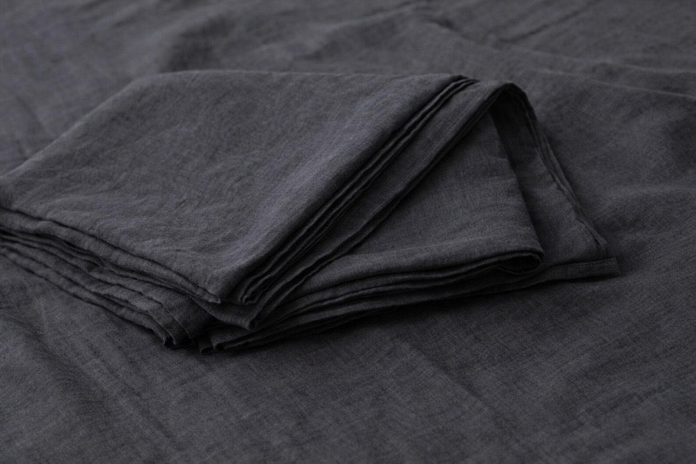 Handmade Linen Flat Sheet: European Flax, Soft Texture.