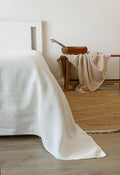 Handmade Linen Flat Sheet: European Flax, Soft Texture.