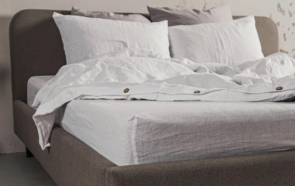 SALE!!! Stonewashed Linen Fitted Sheet, Natural Fabric Bedding, Custom Size