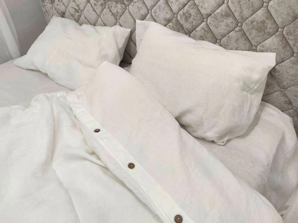 Handmade Organic Linen Duvet Cover: European Flax Bedding