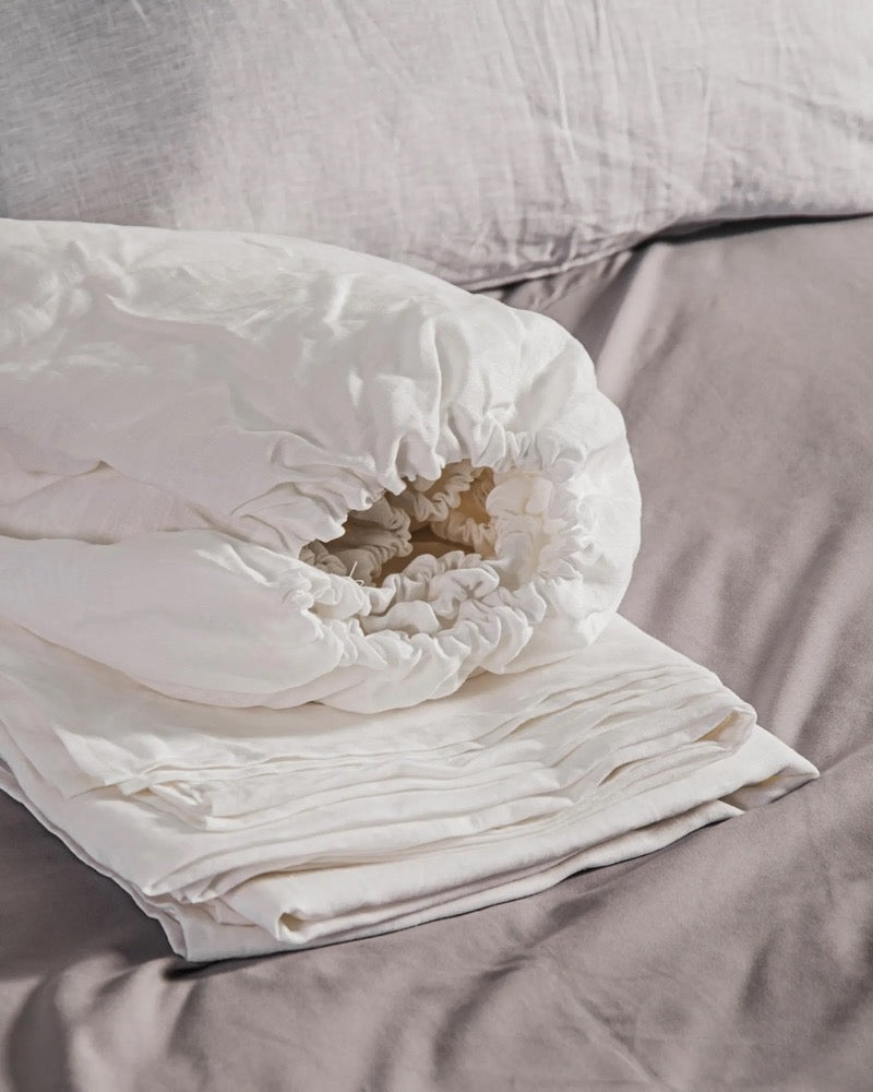 SALE!!! Stonewashed Linen Fitted Sheet, Natural Fabric Bedding, Custom Size