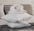 Organic Linen Sheets Set: 2 Pillowcases, Fitted and Flat Sheet, custom sizes.