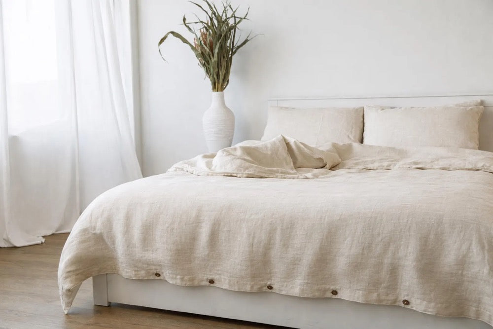 Handmade Organic Linen Duvet Cover: European Flax Bedding