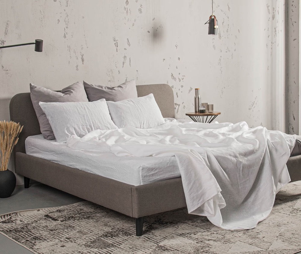 Handmade Linen Flat Sheet: European Flax, Soft Texture.
